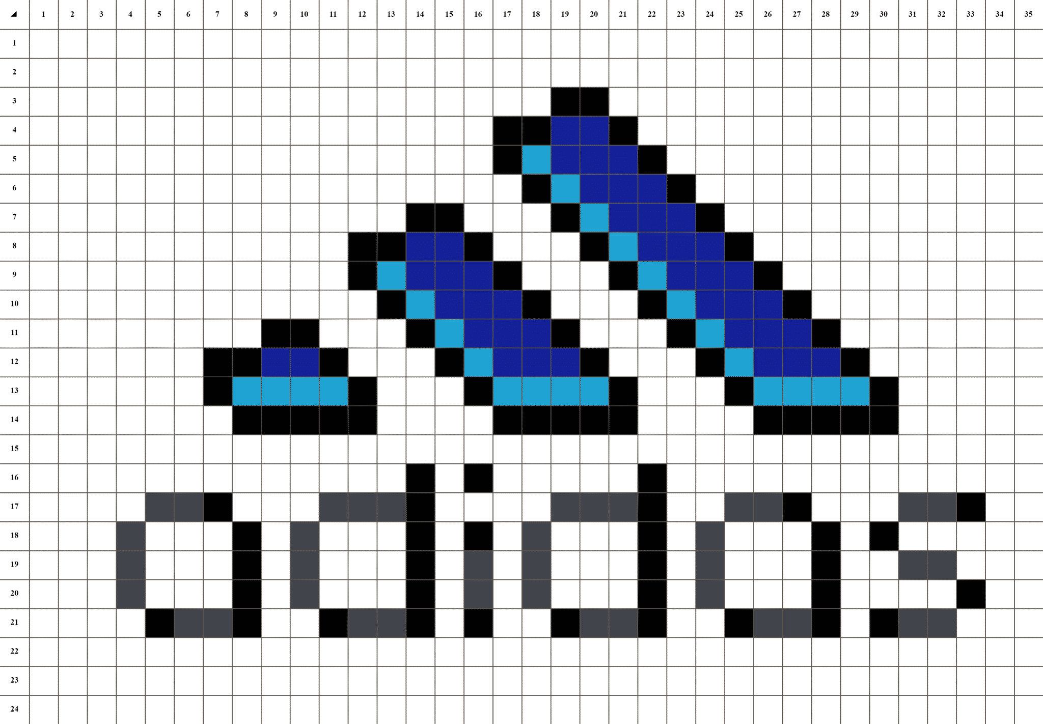 Adidas Logo pixel art