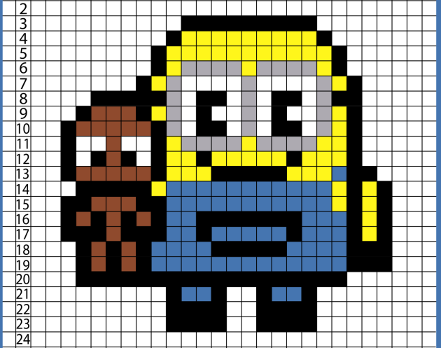 Bob Minion Pixel art