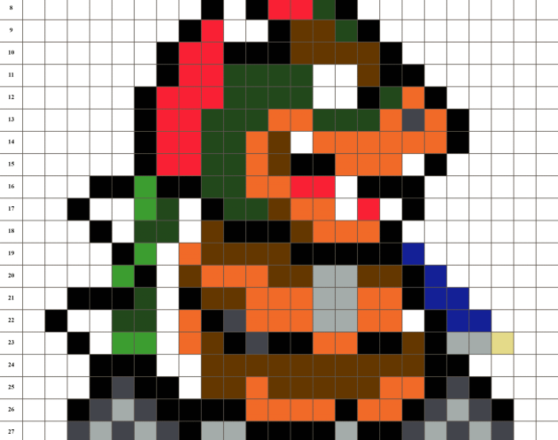 Bowser Mario Kart Pixel artBowser Mario Kart Pixel art