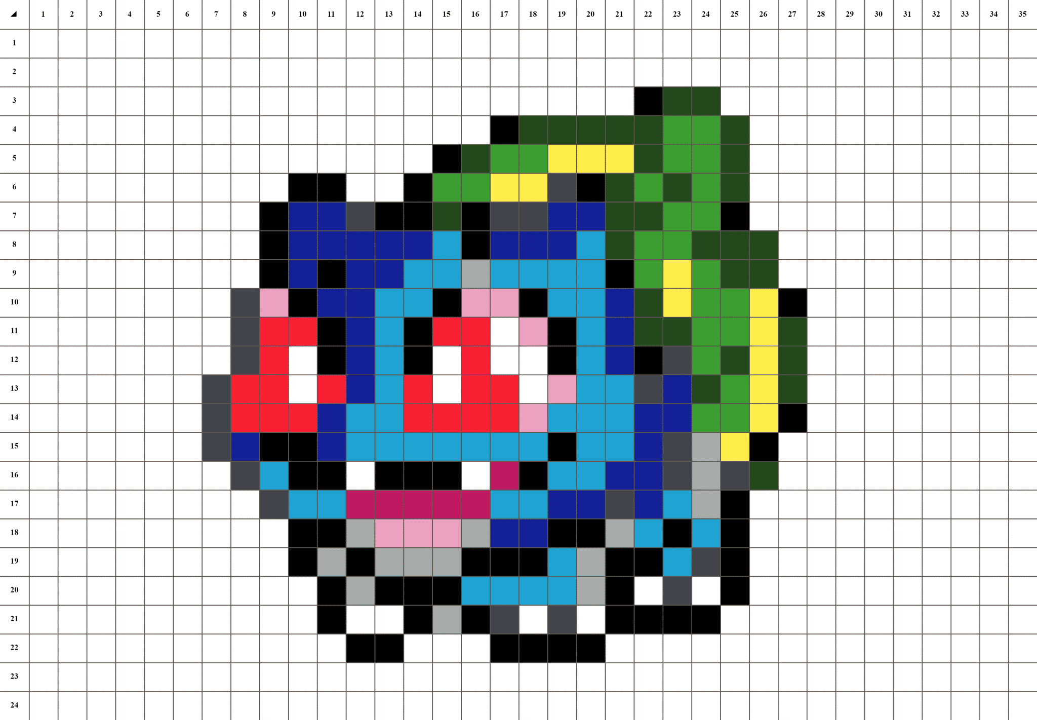 Bulbizarre Pokemon pixel art