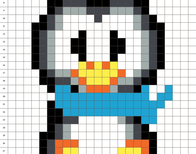 Chilly Pinguin Pixel Art