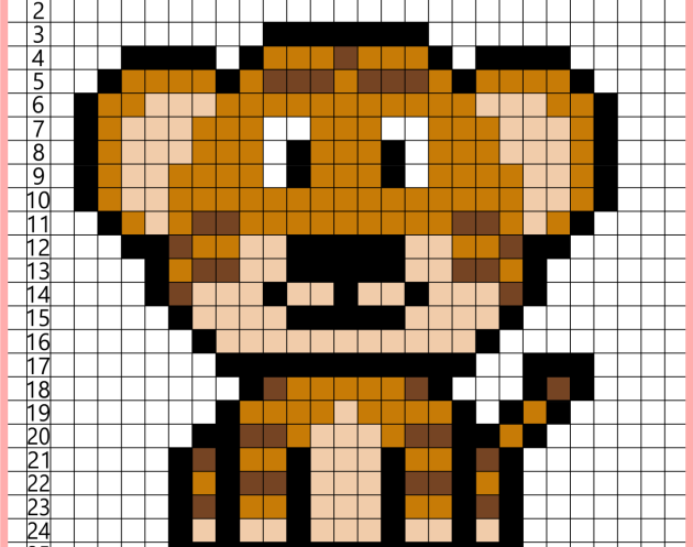 Die Tiger Pixel Art