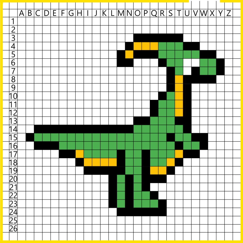 Dinosaur Pixel Art Pixel Art Pixel Art Templates Pixel Art Pattern