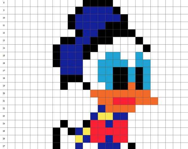Donald pixel art