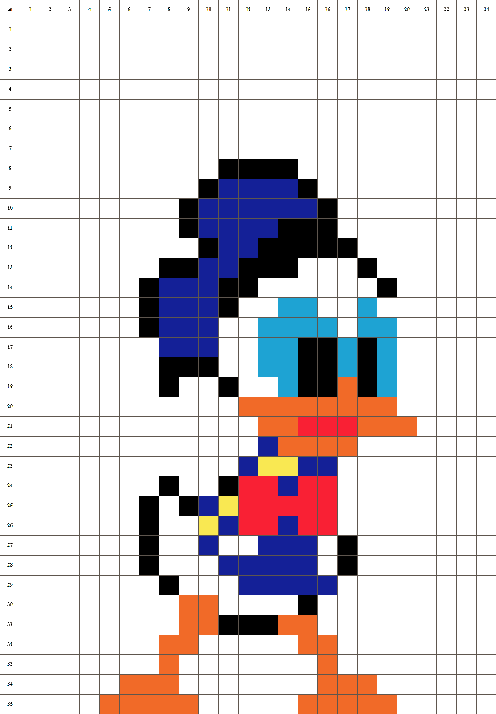 Donald pixel art