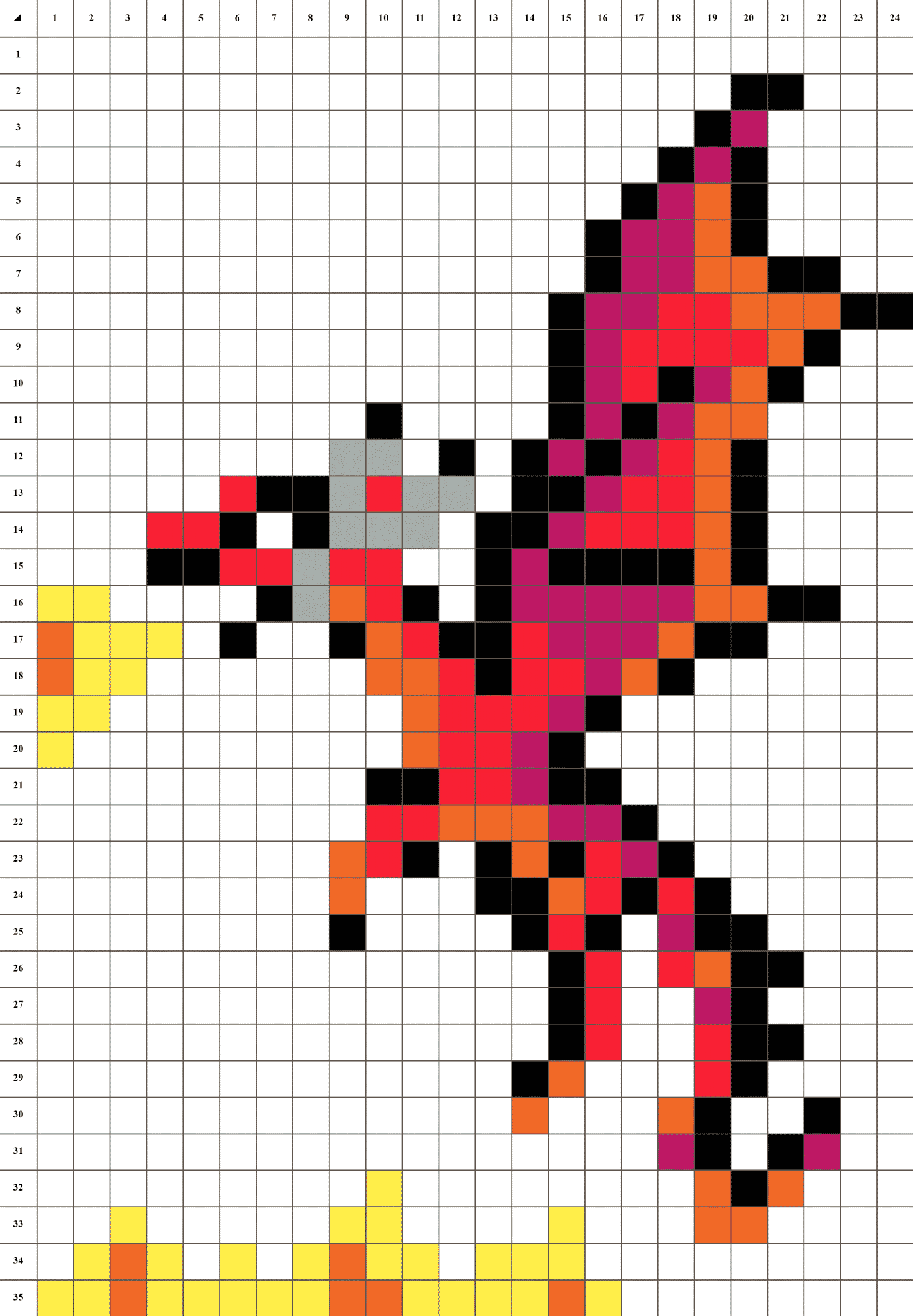 Drache Pixel Art