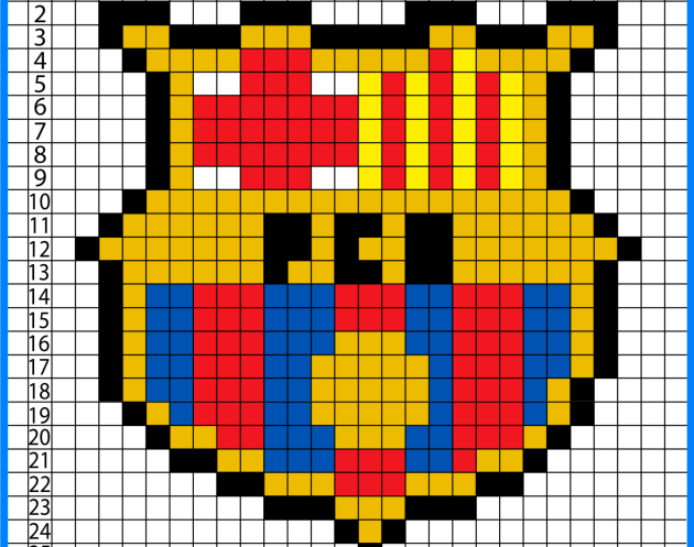 FC Barcelone Pixel art
