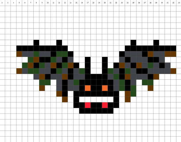 Fledermaus Pixel Art
