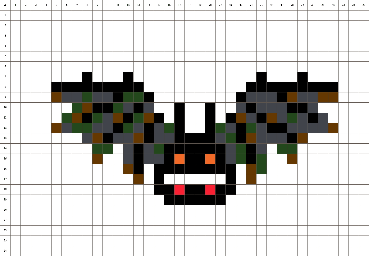Fledermaus Pixel Art