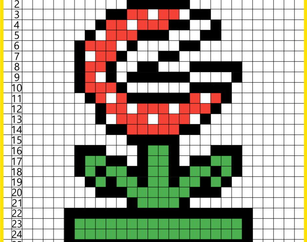 Fleischfressende Pflanzen Mario Pixel art