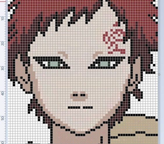 Gaara Naruto Pixel Art