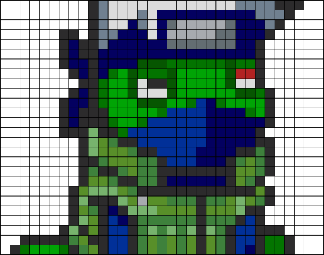 Hatake Kakashi Frog Pixel Art