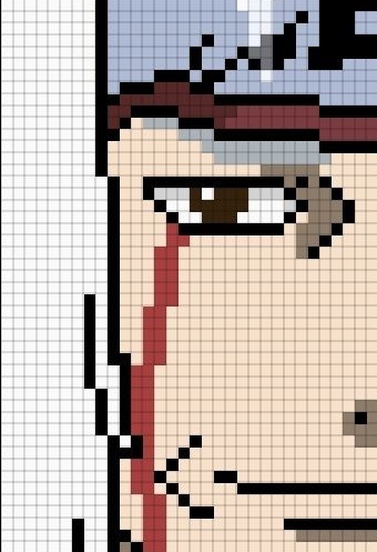Jiraiya Naruto Pixel Art