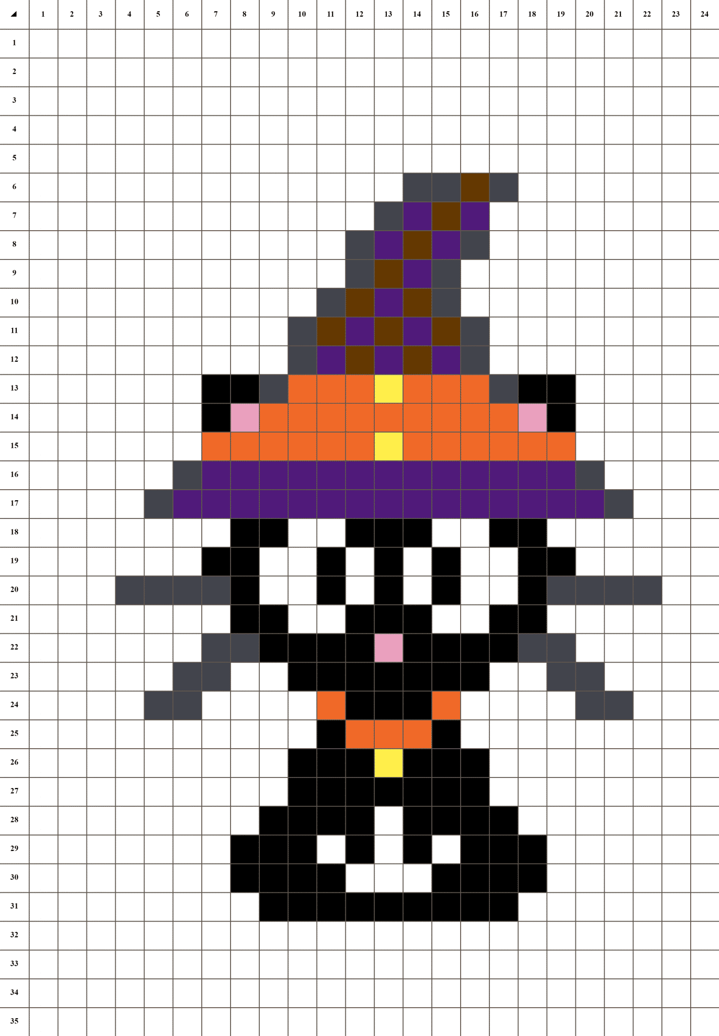 Katze Halloween Pixel Art