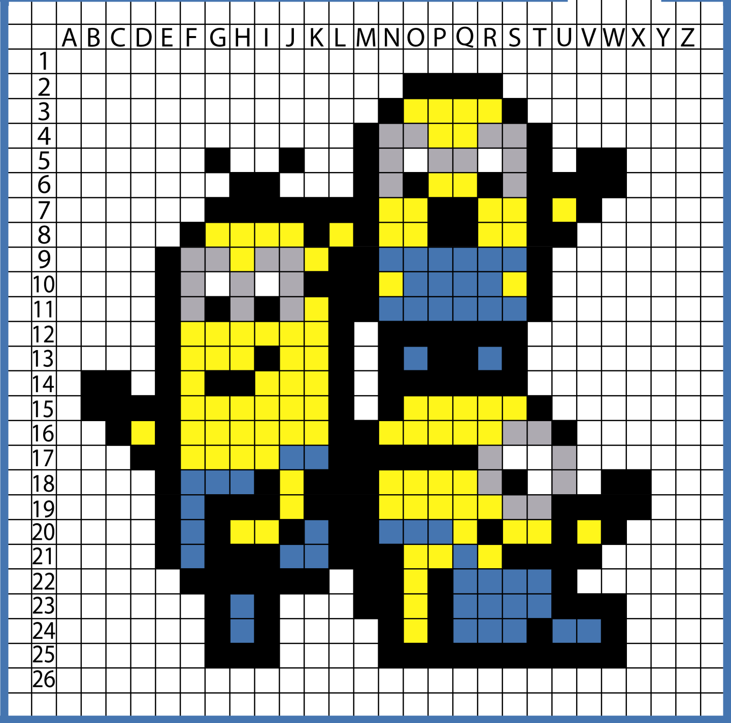 Le trio Minion Pixel art