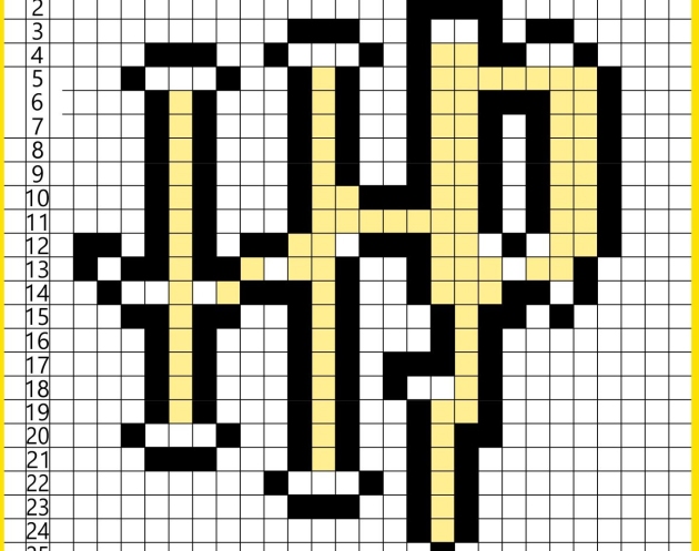 Logo HP Pixel art