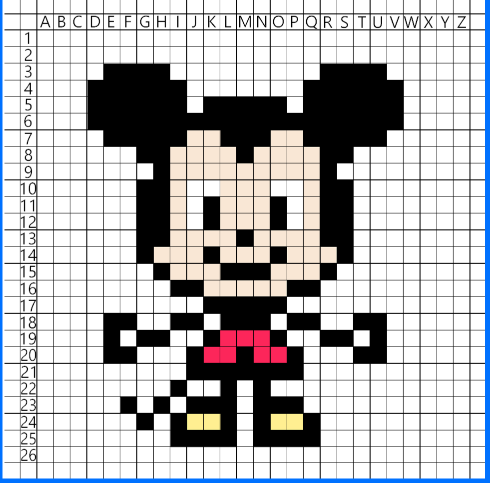 Mickey Disney Pixel art