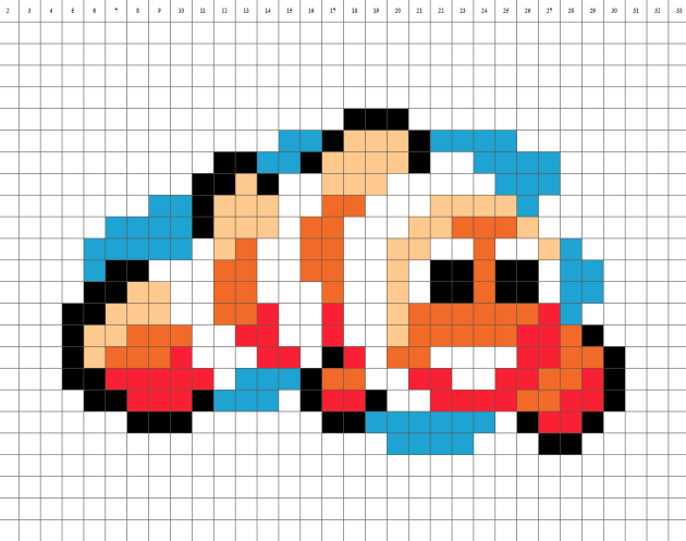 Nemo disney pixel art