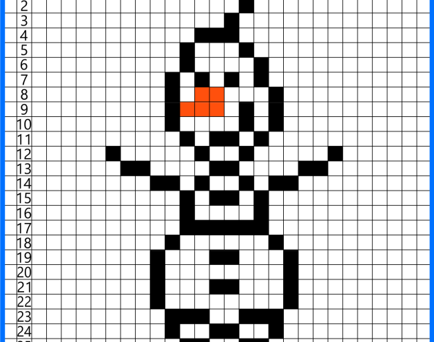 Olaf Disney Pixel art