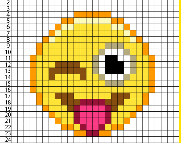 Pixel Art Boshaftes Emoji