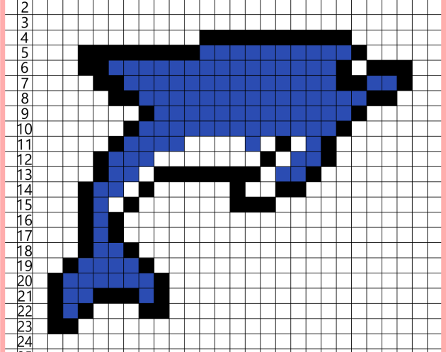 Pixel Art Delphin