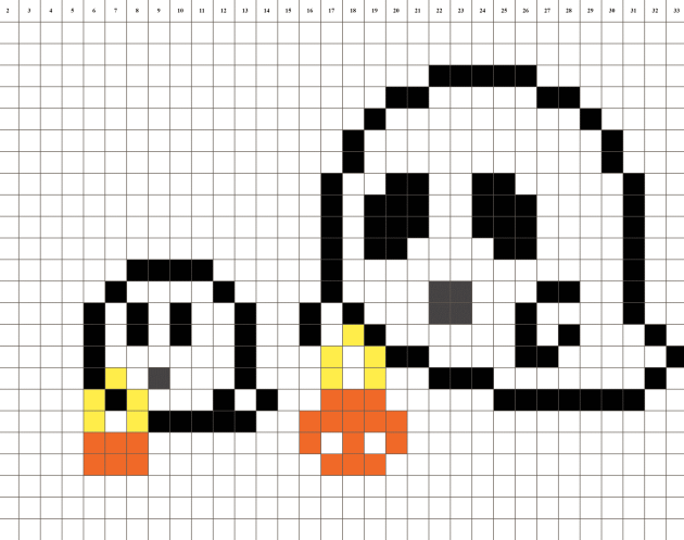 Pixel Art Halloween-Geister