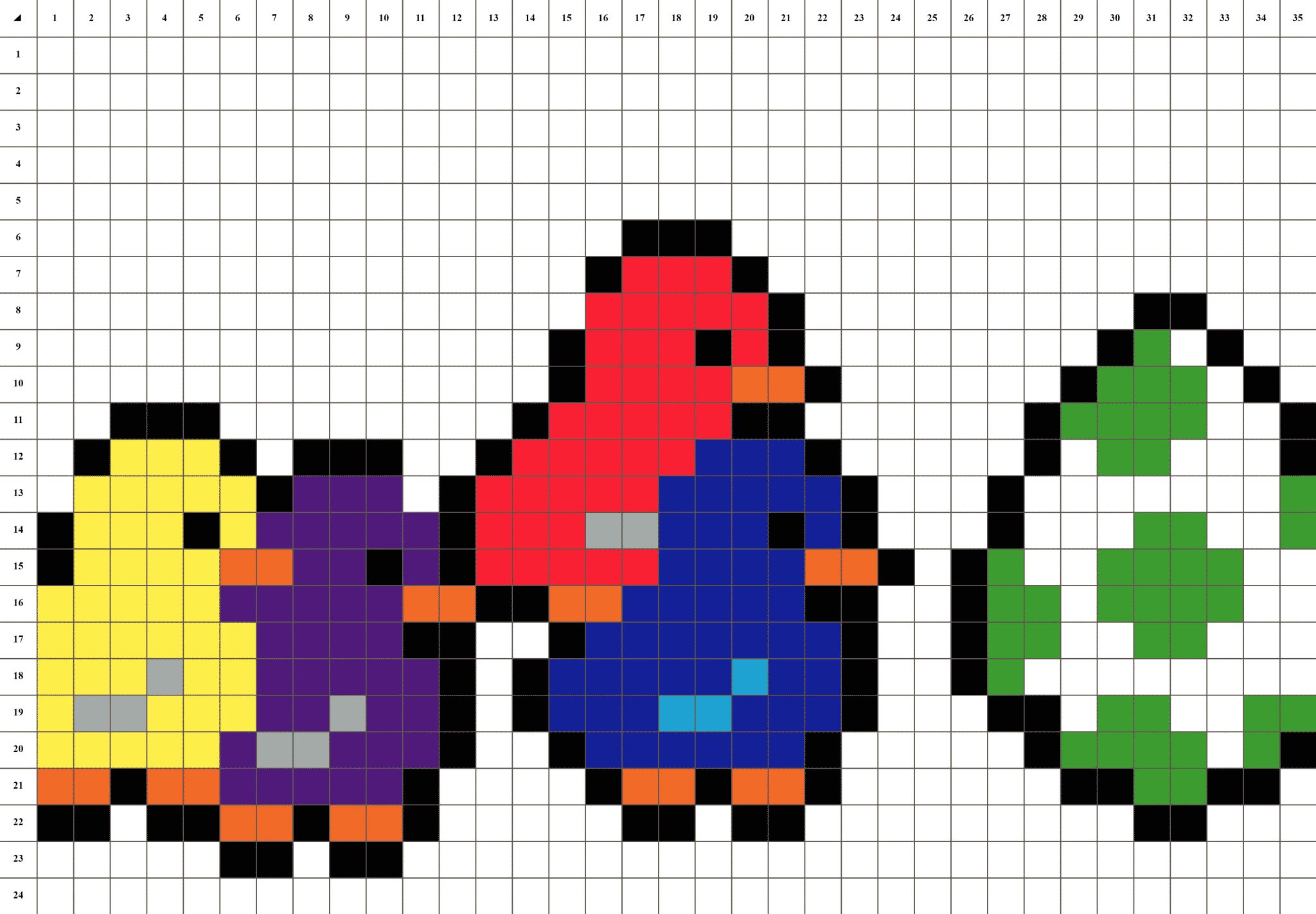 Pixel Art Osterküken