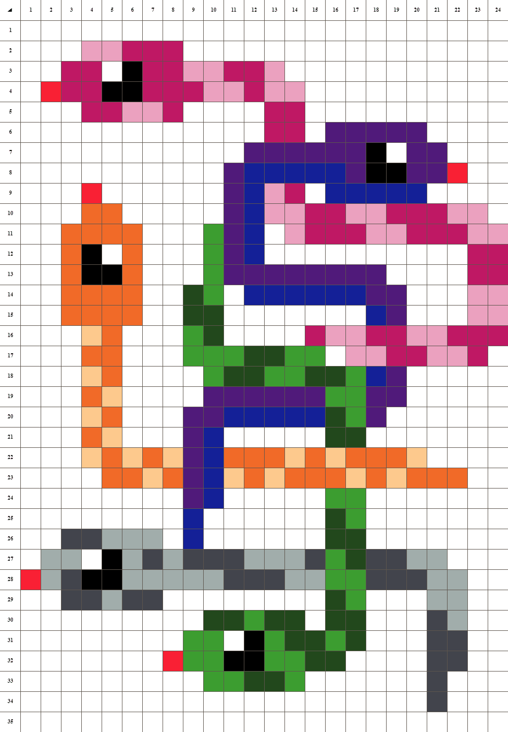Pixel Art Schlangennest