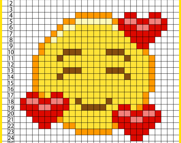 Pixel Art Smiley-Liebhaber