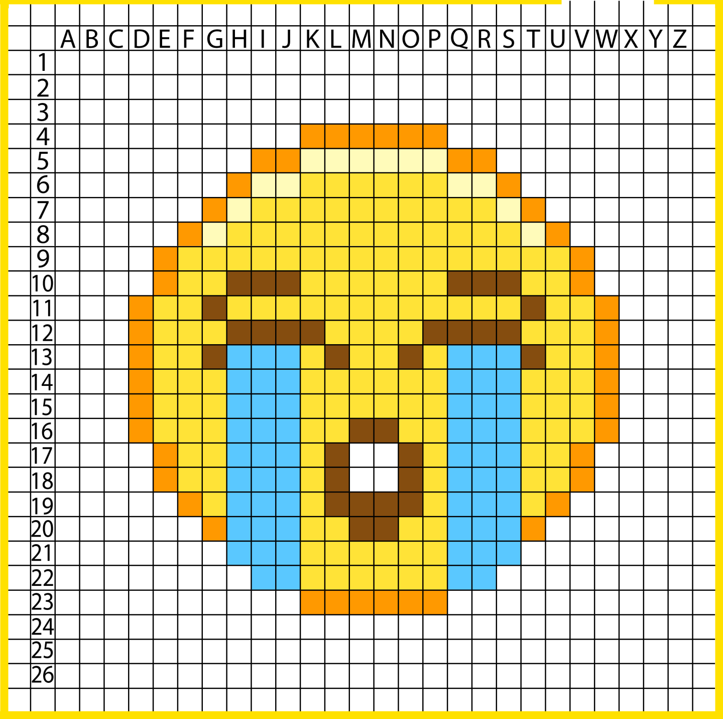 Pixel Art Trauriger Smiley