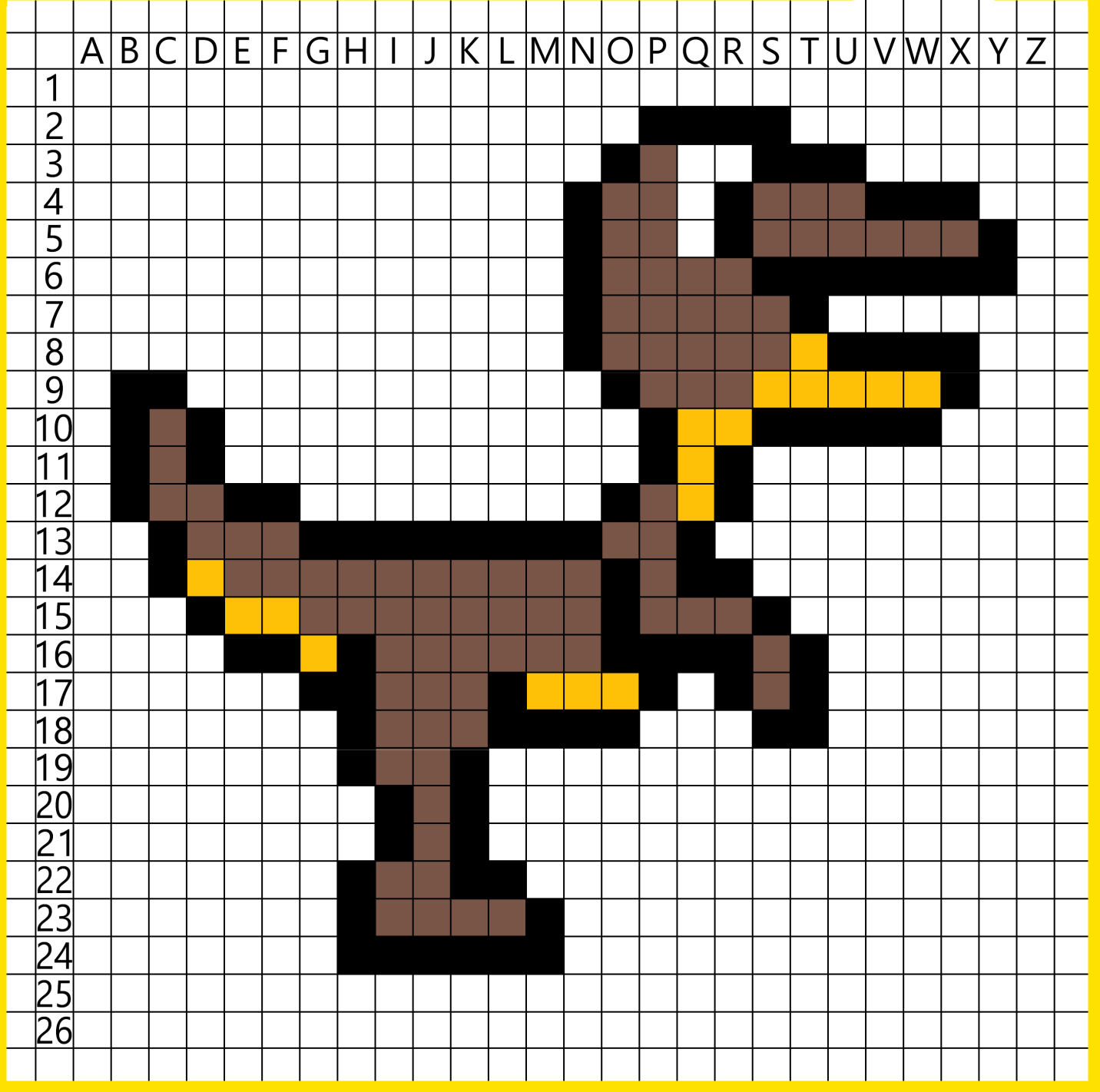 Pixel Art Velociraptor