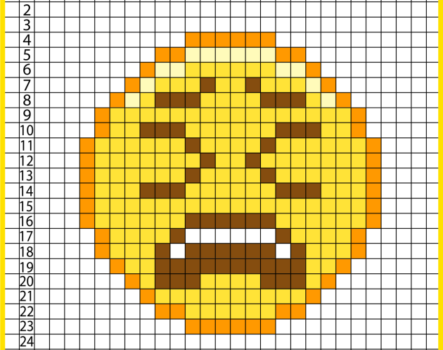 Pixel Art wütend-Emoji