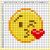 Pixel art Bacio emoji