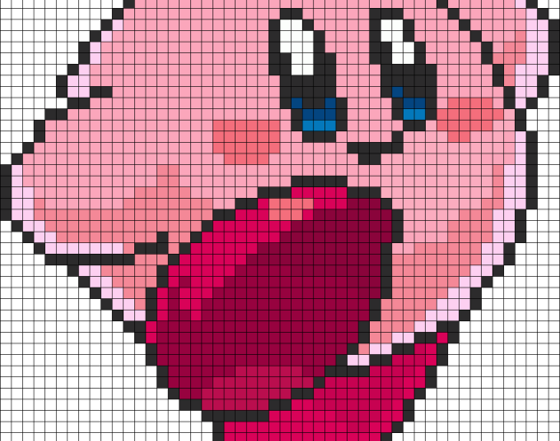 Pixel art Kirby Pokemon