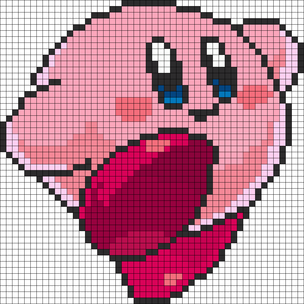 Pixel art Kirby Pokemon