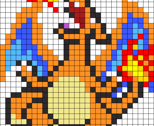 Pixel art Pokemon Charizard