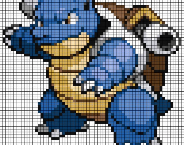 Pixel art Tortank Pokemon
