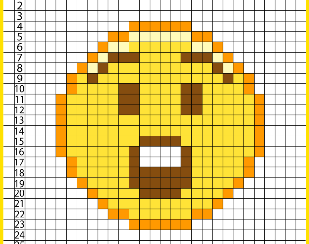 Pixel art erstaunt Emoji