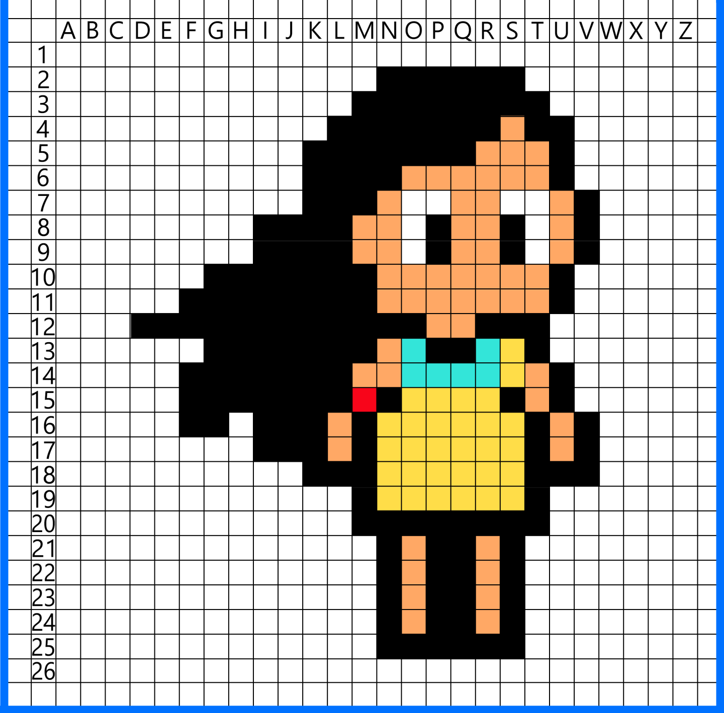 Pocahontas Disney Pixel art