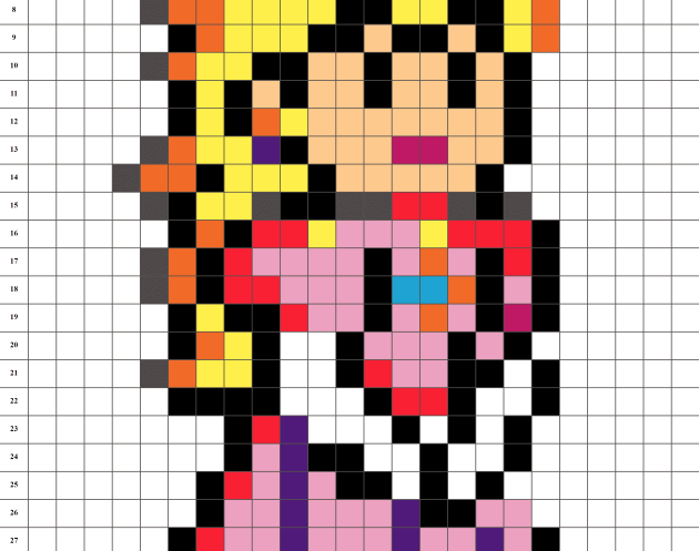 Princesse Peach Mario Pixel Art