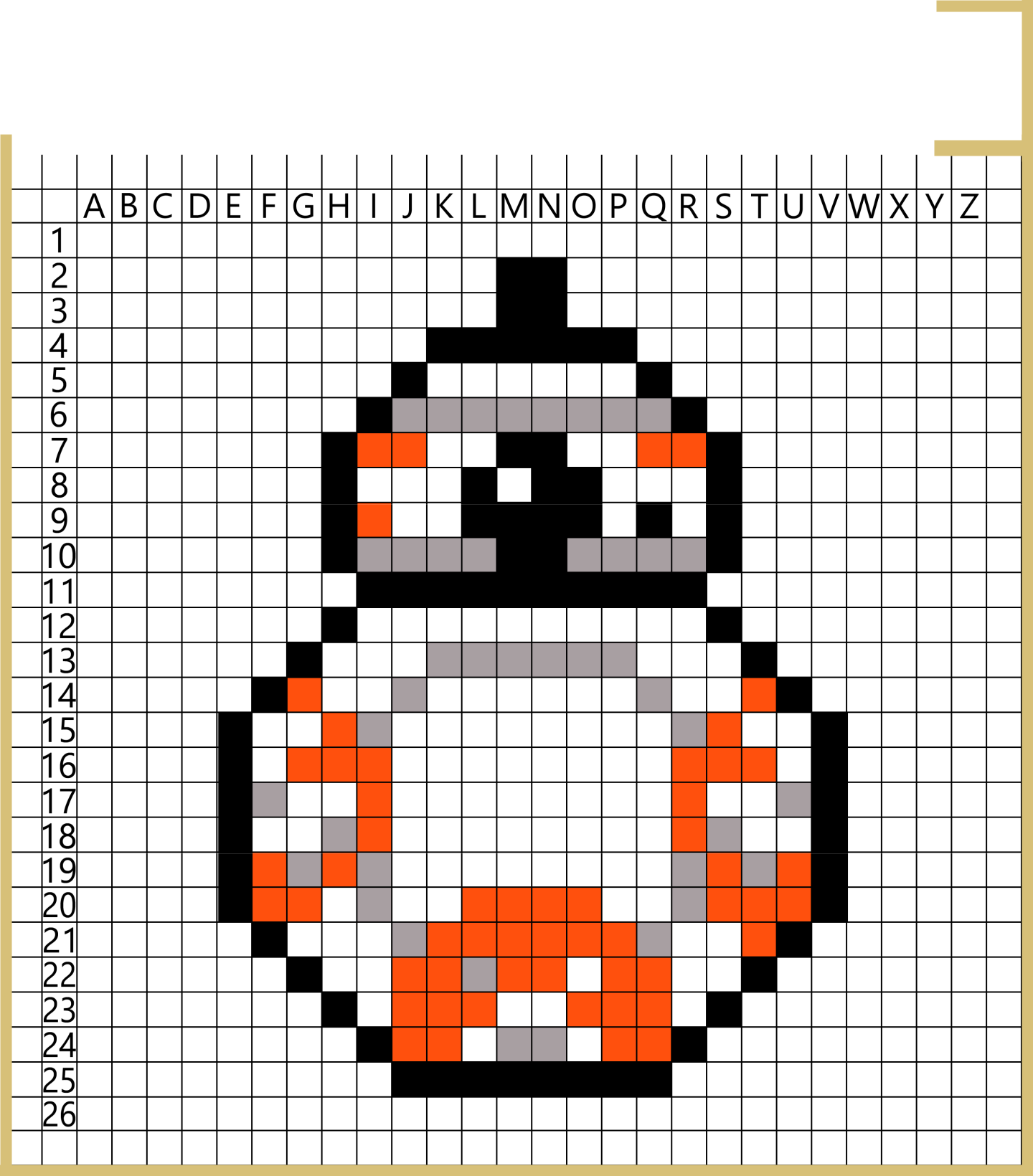 Star Wars BB-8 Pixel art