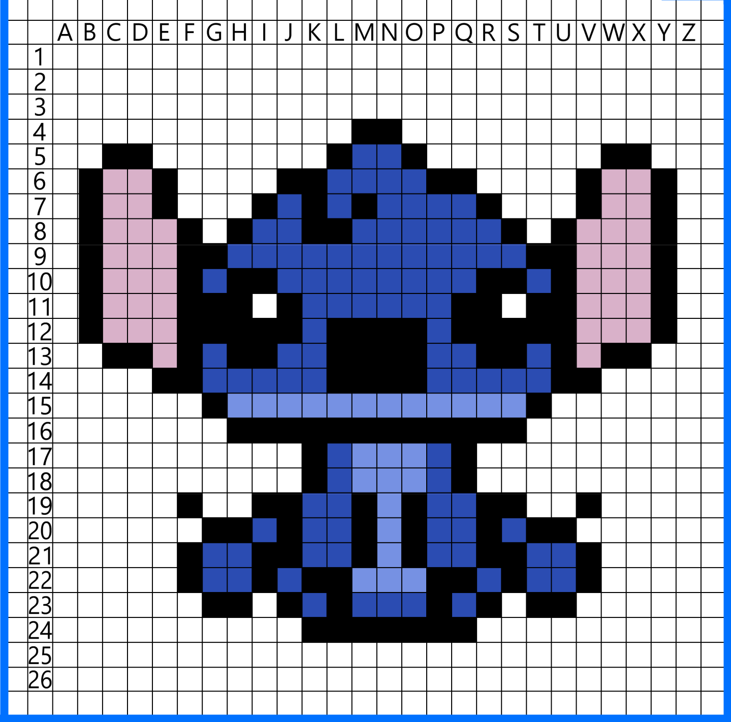 Stitch Disney Pixel art