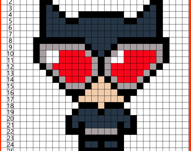 Süßer Batman Pixel Art