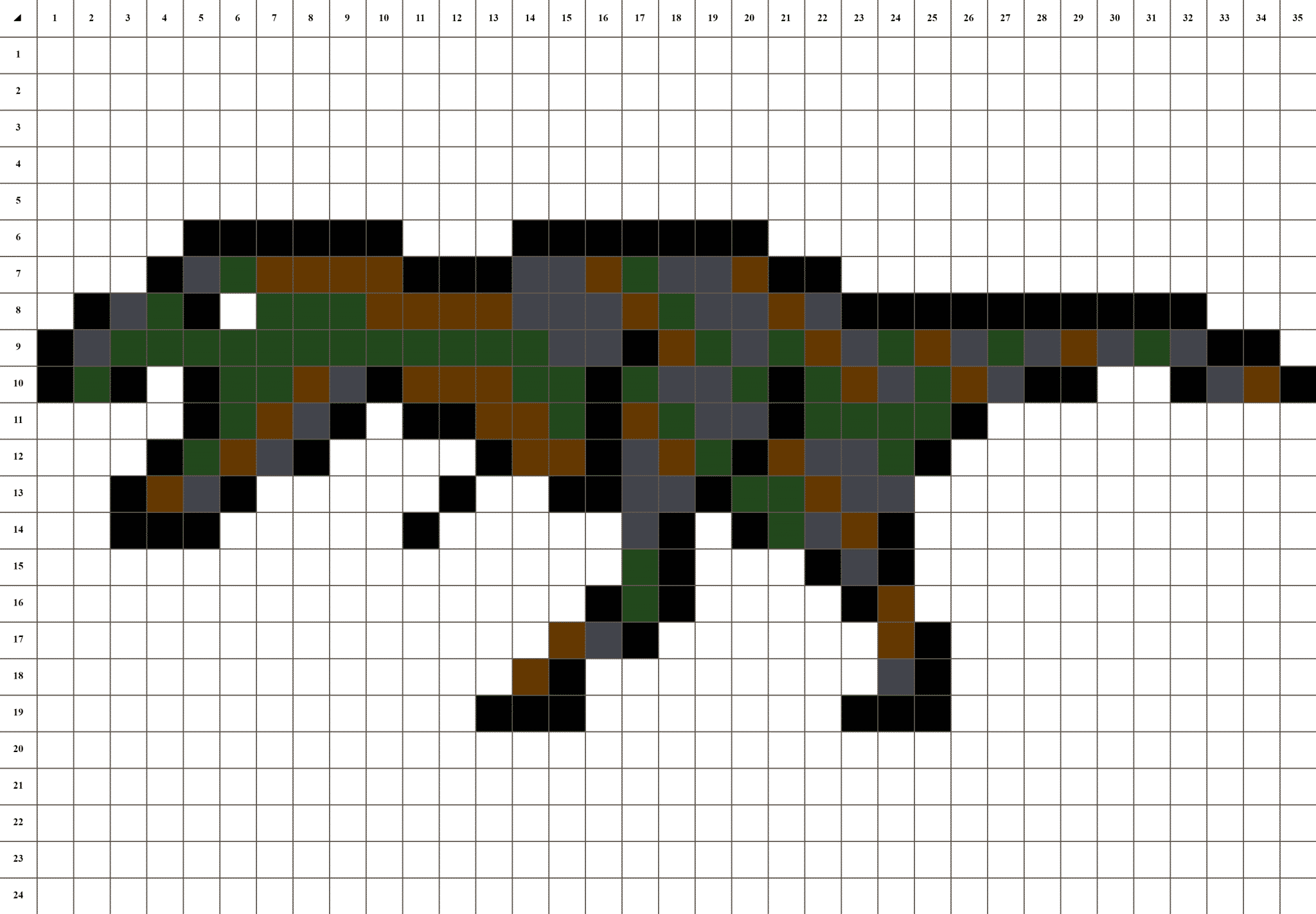 T-rex Pixel art