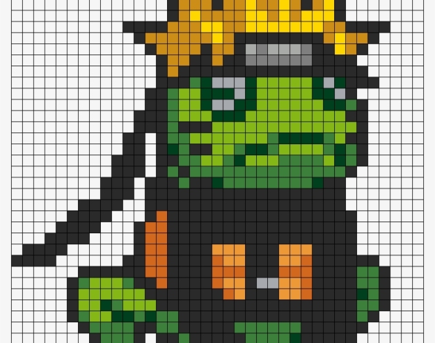Uzumaki Naruto Frog Pixel Art