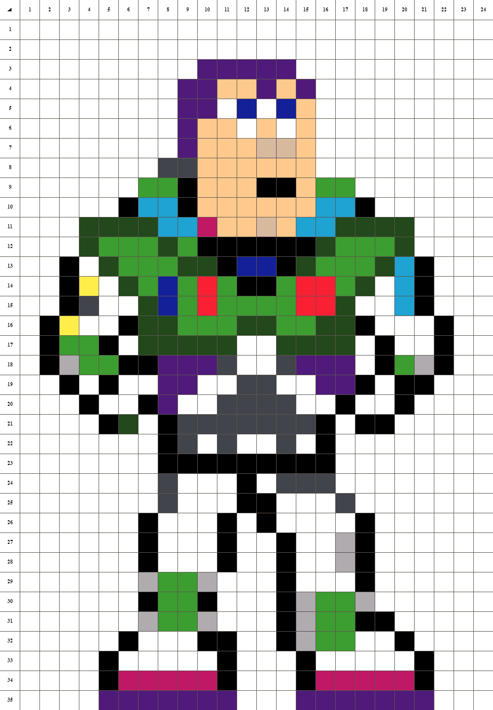 Buzz Lightyear pixel art
