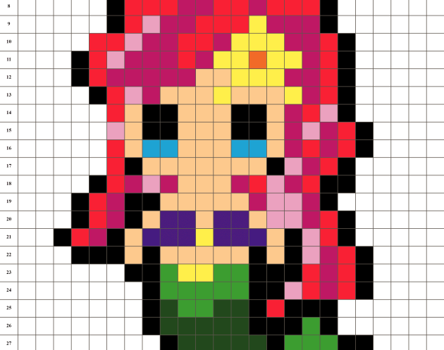 Meerjungfrau Pixel Art