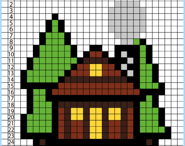 Die Hütte Pixel art
