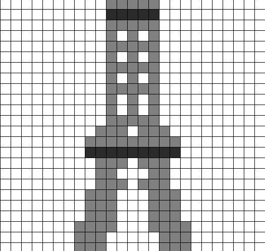 Eiffelturm Pixel art