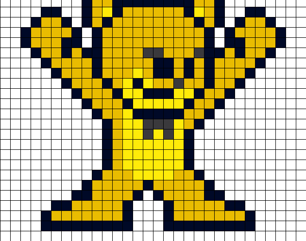 Golden Freddy pixel art